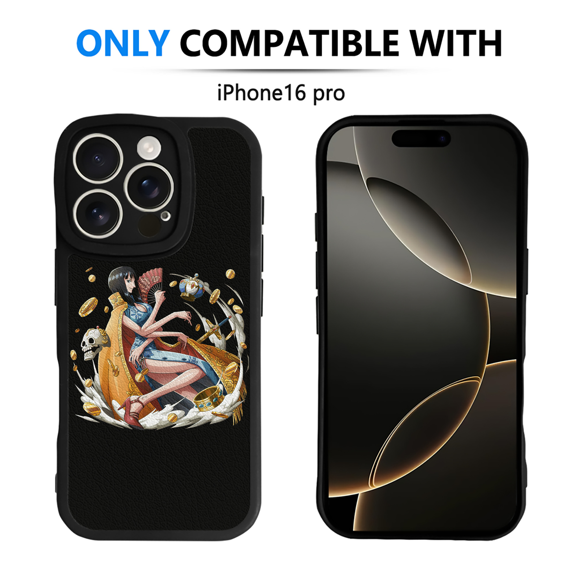 （画像用） ワンピース ニコ・ロビン ONE PIECE Nico Robin 【iPhone 16シリーズ対応】シリコンスマホケース（レザー調） 材質：シリコン